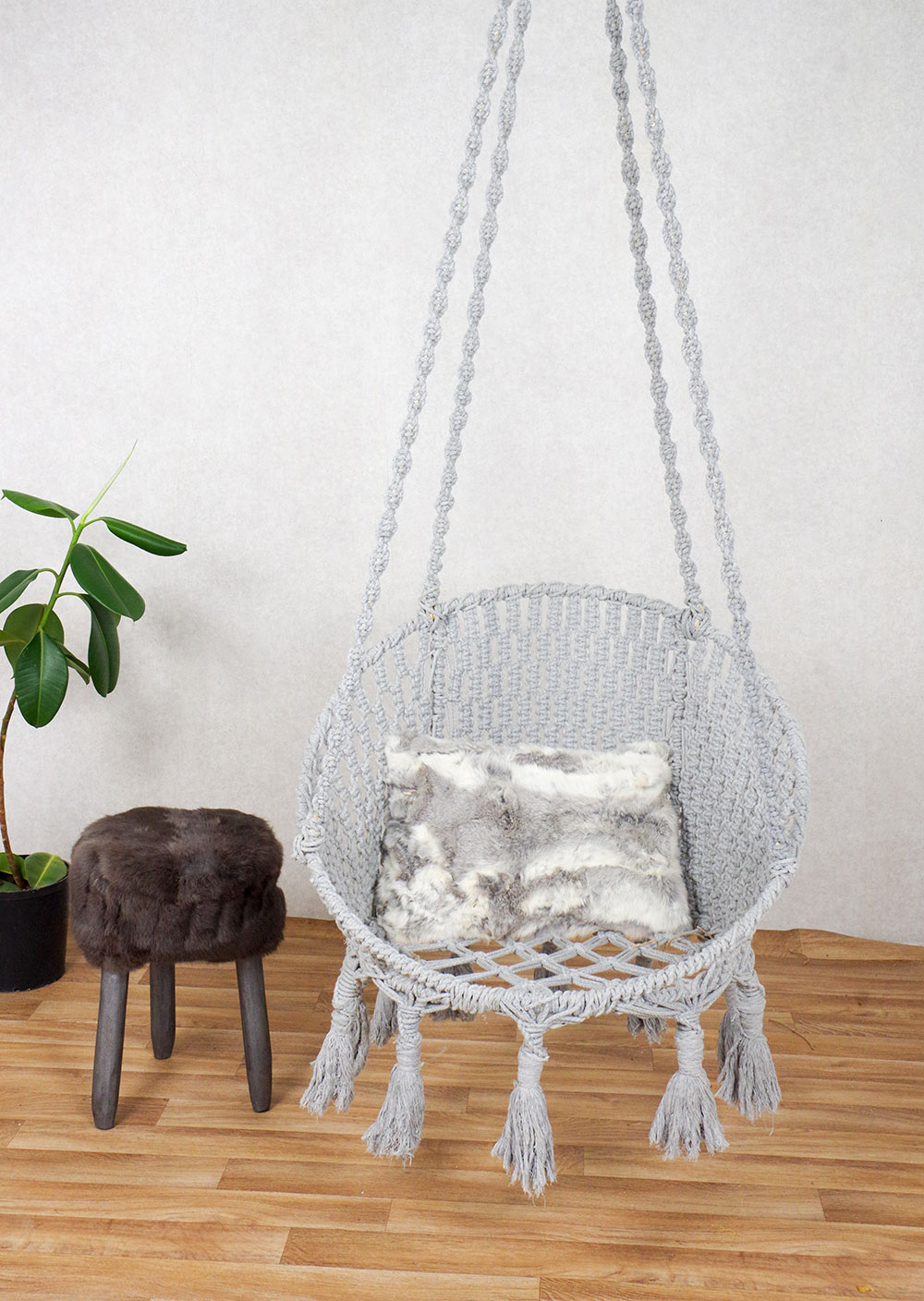 Grey-Macrame-Hammock-Swing-Chair-Indoor-Outdoor-Home-Hanging-Chair