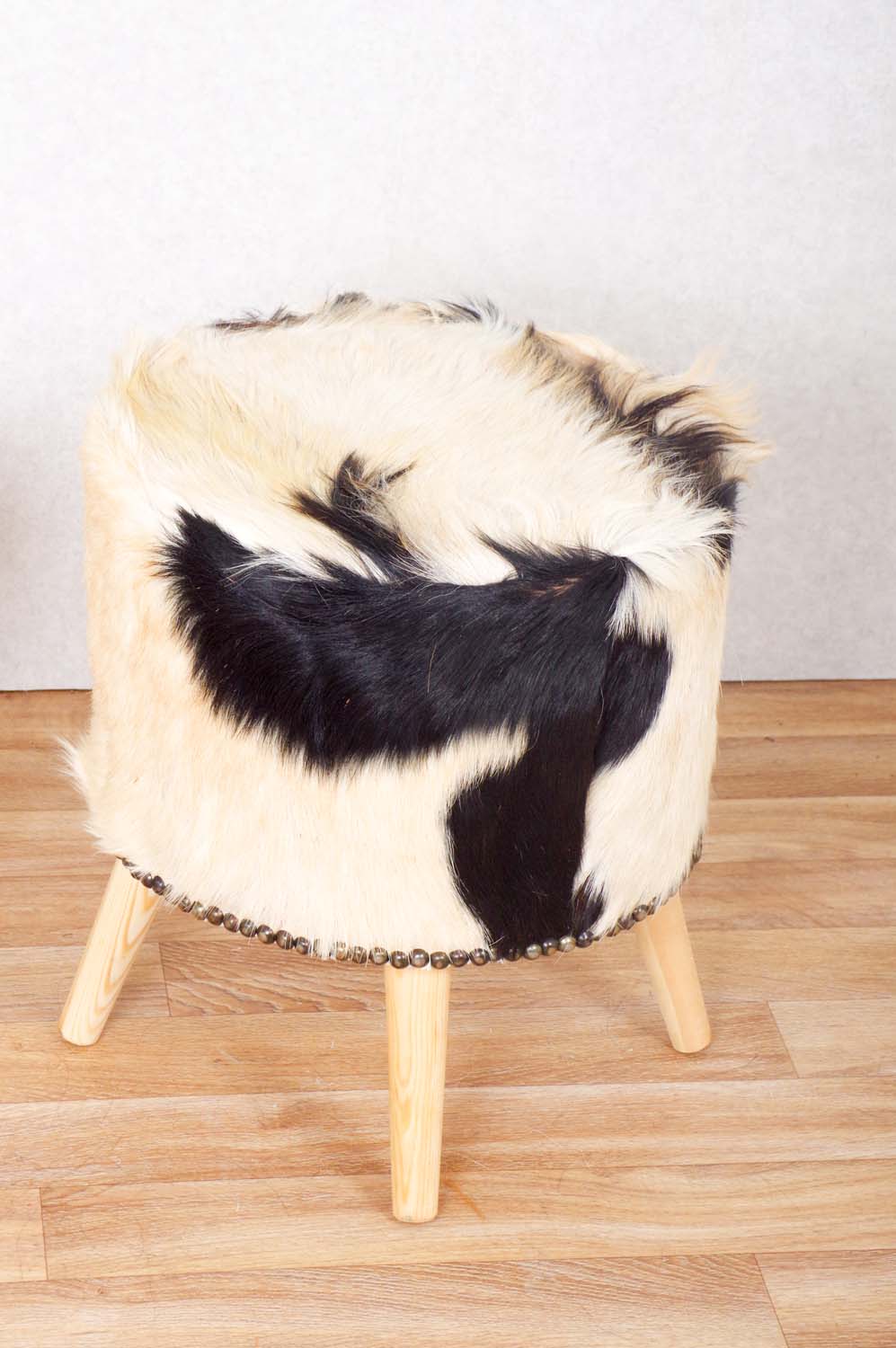 REAL NATURAL LEATHER STOOL