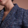 Double-breasted tweed blazer